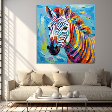 Coloured Zebra Painting